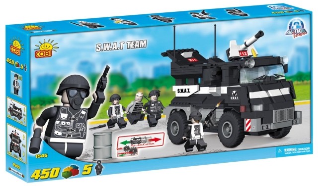 Cobi Action Town Drill or Swat Police Jeep 140 Construction Bricks Set New 