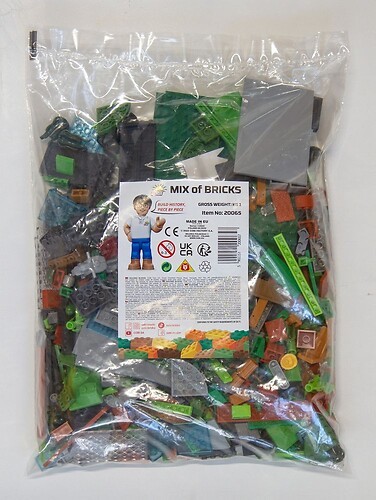 20065 - Mix of construction blocks 1 kg - a bag
