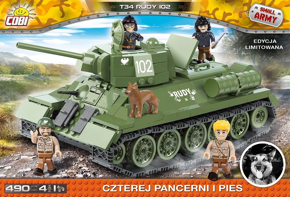 2485 - Rudy 102 (T-34) "Czterej pancerni i pies" czołg sowiecki