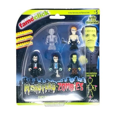 700010632A - Famoclick - Monsters Vs Zombies - PACK ZOMBIE BUSINESSMAN, HALF-DECAYED ZOMBIE, VAMPIRE, INVISIBLE MAN, FRANKENSTEIN photo