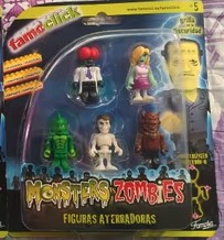 700010632B - Famoclick - Monsters Vs Zombies - PACK ZOMBIE SKELETON, LAGOON CREATURE, WOLFMAN, THE FLY, ZOMBIE CHEERLEADER photo